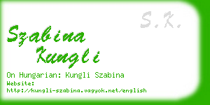 szabina kungli business card